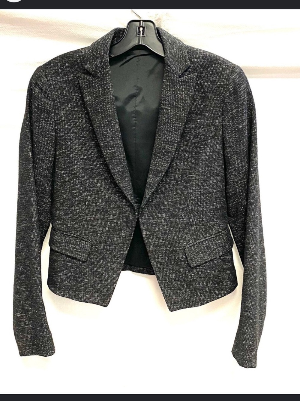 Theory Black & White Mélange Tweed Blazer